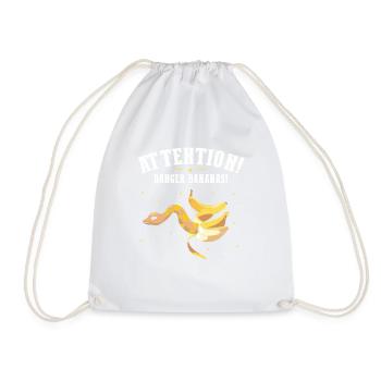 King python design for snake lovers - Drawstring Bag - white - Front