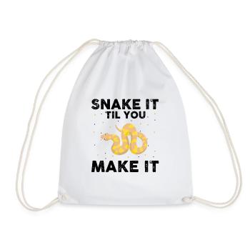 King python design for snake lovers - Drawstring Bag - white - Front