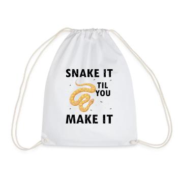 King python design for snake lovers - Drawstring Bag - white - Front