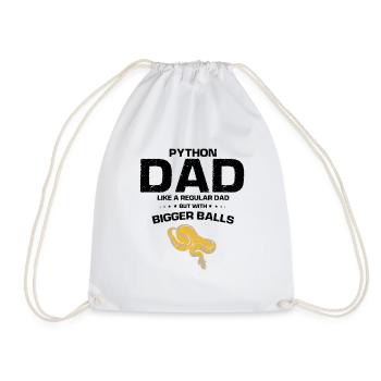King python design for snake lovers - Drawstring Bag - white - Front