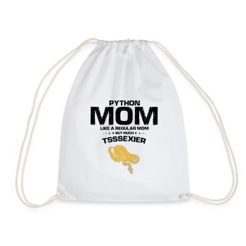 King python design for snake lovers - Drawstring Bag - white - Front