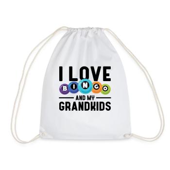 I Love Bingo And My Grandkids Lustiges Bingo - Turnbeutel - Weiß - Vorne
