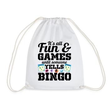 Bingo Yells Funny Bingo Lover Funny Bingo - Drawstring Bag - white - Front
