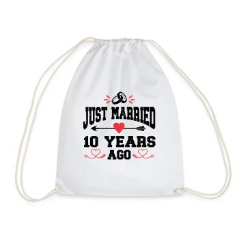 Je viens de me marier il y a 10 ans 10e anniversaire de mariage - Sac de sport léger - blanc - Devant