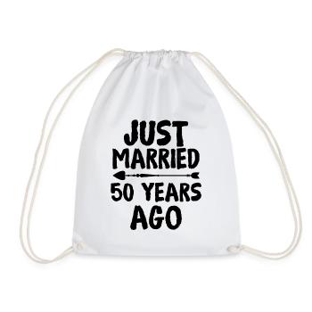 Je viens de me marier il y a 50 ans 50e anniversaire de mariage - Sac de sport léger - blanc - Devant