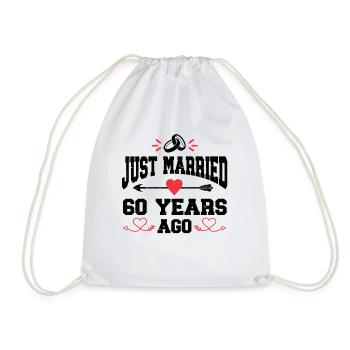 Je viens de me marier il y a 60 ans 60e anniversaire de mariage - Sac de sport léger - blanc - Devant