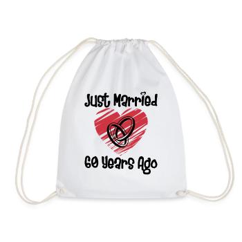 Je viens de me marier il y a 60 ans 60e anniversaire de mariage - Sac de sport léger - blanc - Devant