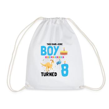Parasaurolophus Kids for Dinosaur Birthday - Drawstring Bag - white - Front