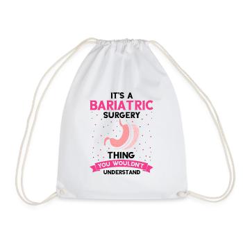 Gastric Bypass and Gastric Bypass Operation Design - Drawstring Bag - white - Front