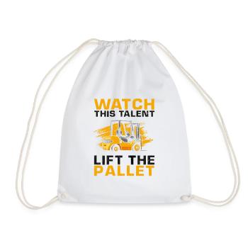 Warehouse drivers and warehouse workers for forklifts - Drawstring Bag - white - Front