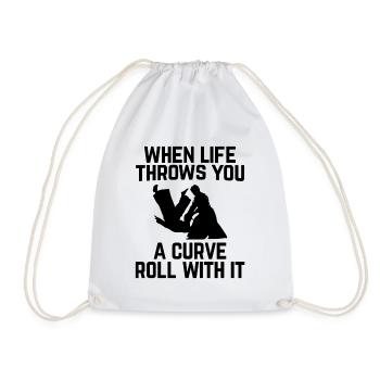 BJJ Jiu Jitsu - Turnbeutel - Weiß - Vorne