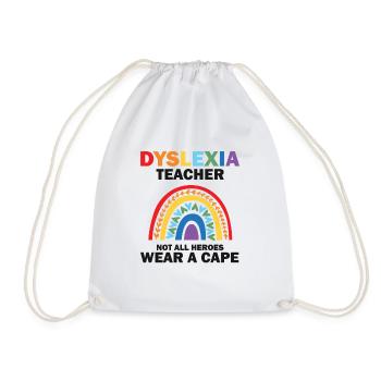 Enseignants de sensibilisation à la dyslexie et de dyslexie - Sac de sport léger - blanc - Devant