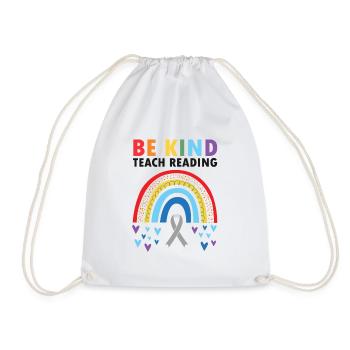 Dyslexia Intervention for Dyslexia Therapy - Drawstring Bag - white - Front