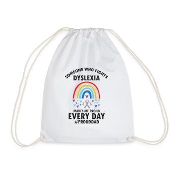 Dyslexia Intervention for Dyslexia Therapy - Drawstring Bag - white - Front