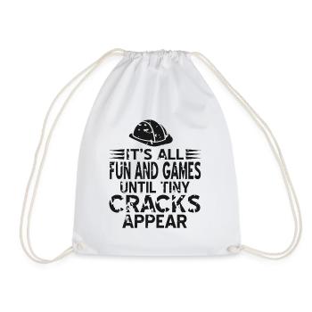 Concrete construction design for construction workers and construction site - Drawstring Bag - white - Front