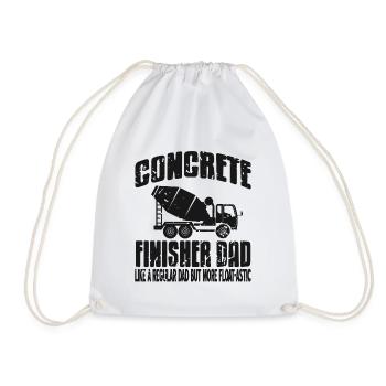Concrete construction design for construction workers and construction site - Drawstring Bag - white - Front