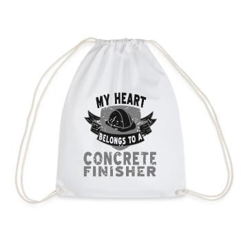 Concrete construction design for construction workers and construction site - Drawstring Bag - white - Front