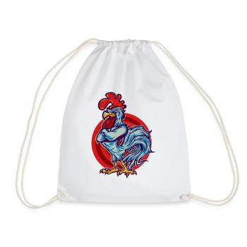 Rooster Hahn - Drawstring Bag - white - Front