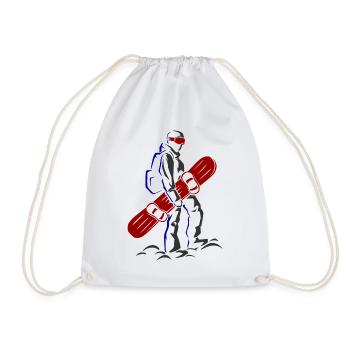 Snowboard Spruch für Snowboarder - Turnbeutel - Weiß - Vorne