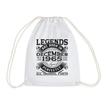 Né en décembre 1965 légende du 57e anniversaire - Sac de sport léger - blanc - Devant