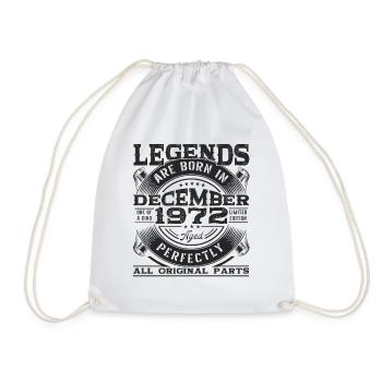 Décembre Né en 1972 50e anniversaire Legend Man - Sac de sport léger - blanc - Devant
