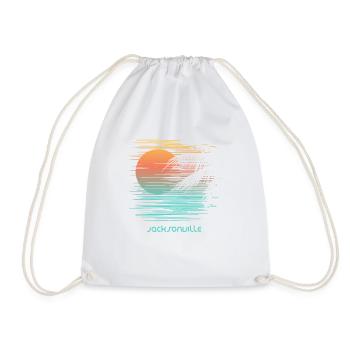 Artistic Jacksonville Florida Palm Tree Vacation - Drawstring Bag - white - Front