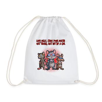 Opossum saying for animal lovers and possum - Drawstring Bag - white - Front