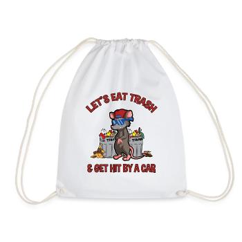 Opossum saying for animal lovers and possum - Drawstring Bag - white - Front