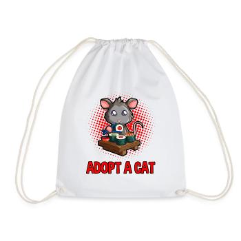 Possum design for opossum lovers and possum - Drawstring Bag - white - Front