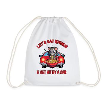Possum design for opossum lovers and possum - Drawstring Bag - white - Front