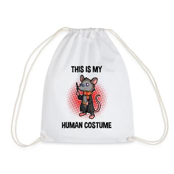 Opossum saying for animal lovers and possum - Drawstring Bag - white - Front