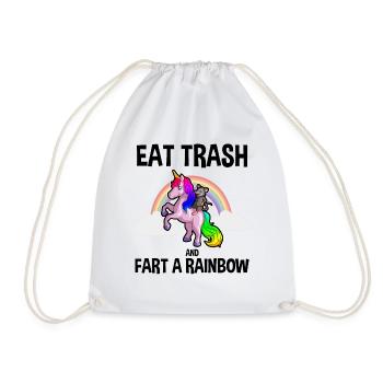 Possum design for opossum lovers and possum - Drawstring Bag - white - Front