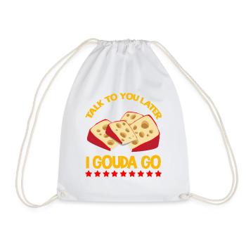 Devis fromagerie pour les amateurs de fromage Gouda et de Gouda - Sac de sport léger - blanc - Devant