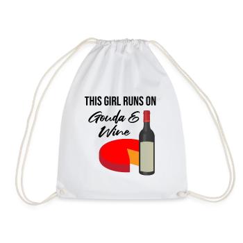 Gouda fumé design et Gouda gourmet - Sac de sport léger - blanc - Devant