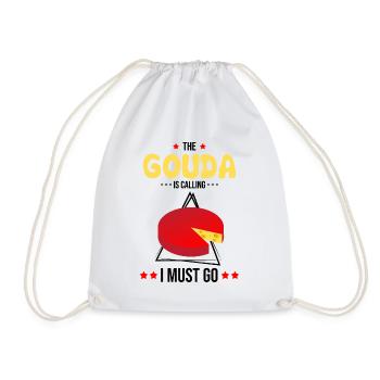 Gouda lovers for smoked Gouda - Drawstring Bag - white - Front