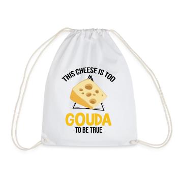 Gouda lovers for smoked Gouda - Drawstring Bag - white - Front