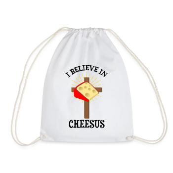 Gouda design for cheese dairy and Gouda cheese - Drawstring Bag - white - Front