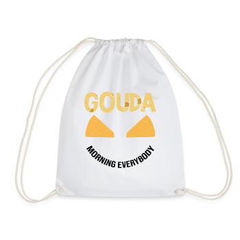 Devis fromagerie pour les amateurs de fromage Gouda et de Gouda - Sac de sport léger - blanc - Devant
