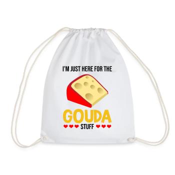 Gouda fumé design et Gouda gourmet - Sac de sport léger - blanc - Devant