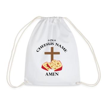 Gouda lovers for smoked Gouda - Drawstring Bag - white - Front