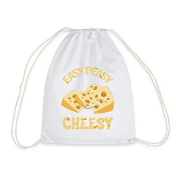 Gouda design for cheese dairy and Gouda cheese - Drawstring Bag - white - Front