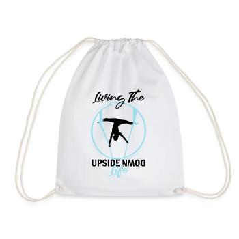 Aerial Silk Dancer for Aerial Ribbon and Aerialist - Drawstring Bag - white - Front