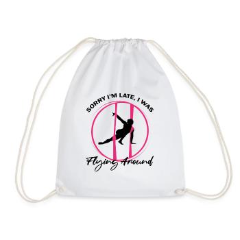 Aerial Silk Dancer for Aerial Ribbon and Aerialist - Drawstring Bag - white - Front
