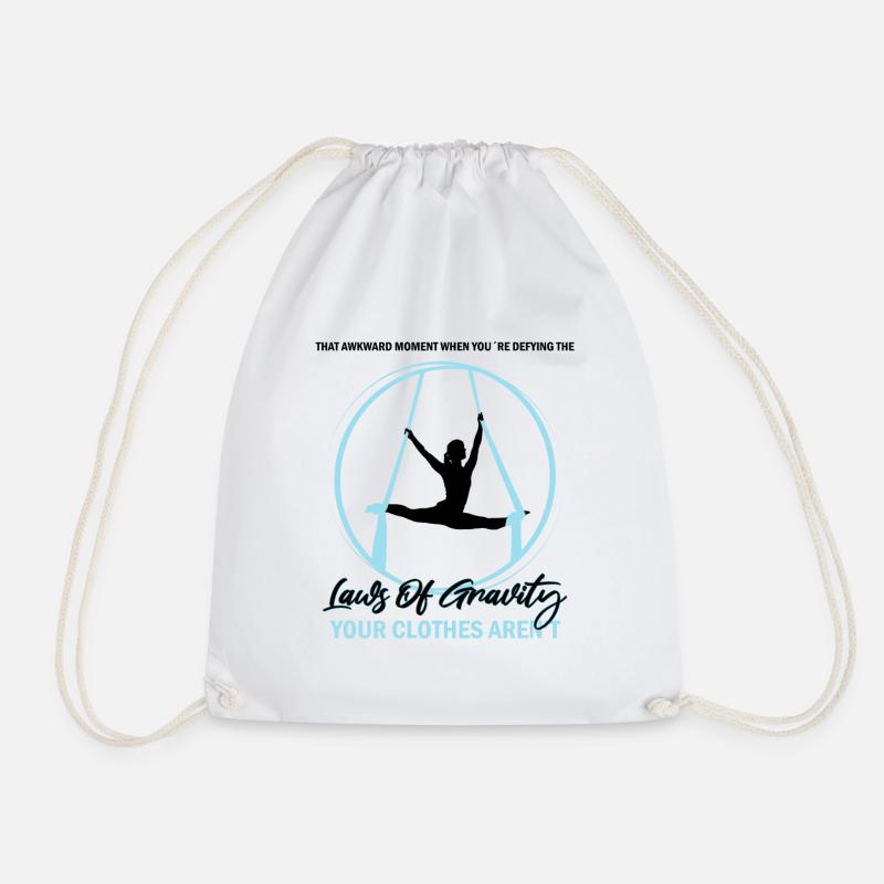 Aerial Silk Circus for Aerial Silk Performers - Drawstring Bag - white
