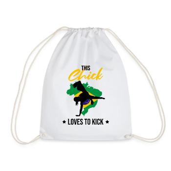 Capoeira instruments for Brazilian dance - Drawstring Bag - white - Front