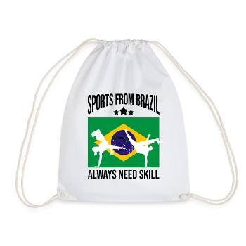 Capoeira instruments for Brazilian dance - Drawstring Bag - white - Front