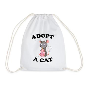 Raccoon design for possum and possums - Drawstring Bag - white - Front