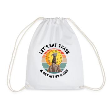 Raccoon design for possum and possums - Drawstring Bag - white - Front