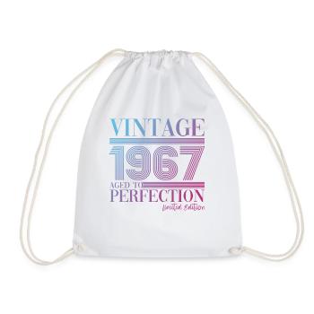 Vintage vintage 1967 56ème anniversaire cadeau femme - Sac de sport léger - blanc - Devant