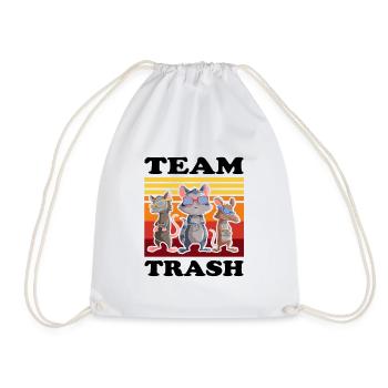 Raccoon design for possum and possums - Drawstring Bag - white - Front
